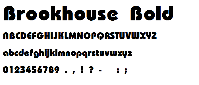 Brookhouse Bold font